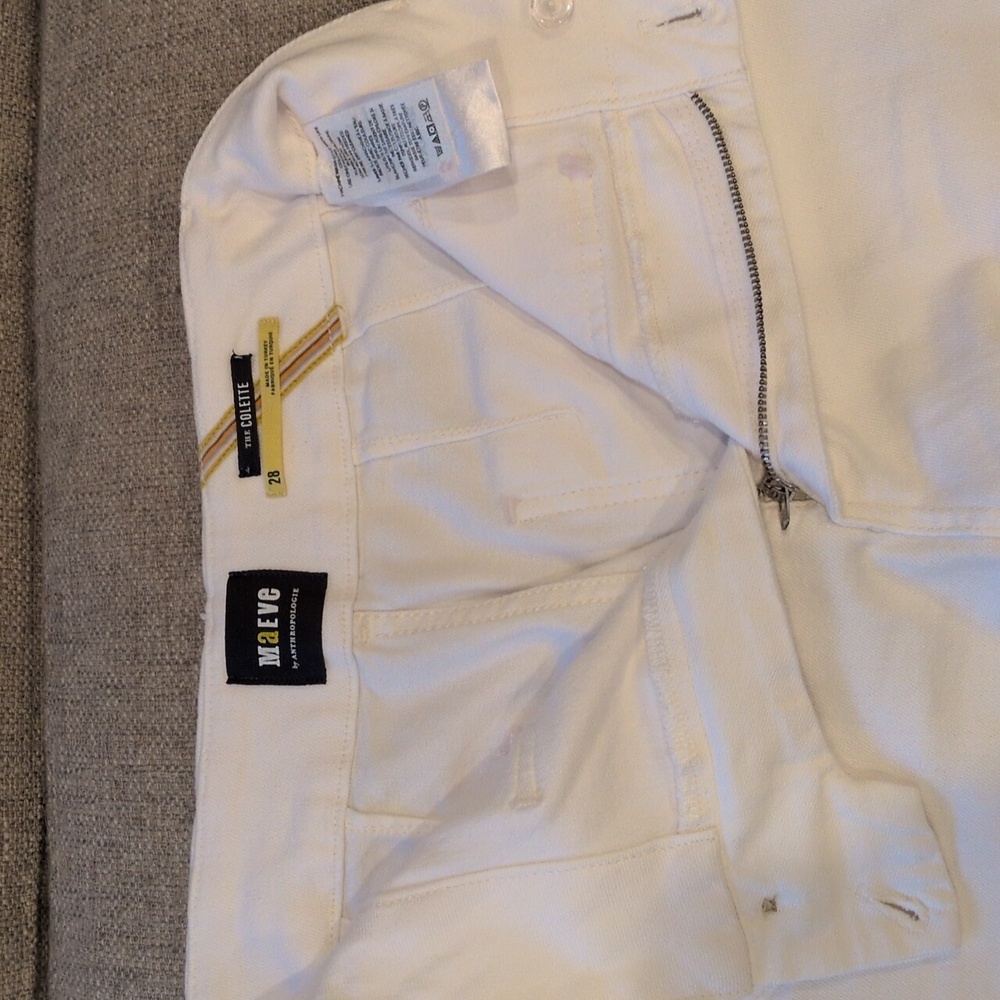 Maeve The Colette Women's White Wide-Leg Pants 28 - Picture 5 of 11